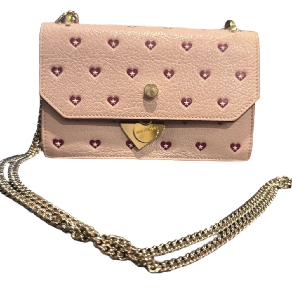 JIMMY CHOO Pink 2017 Ltd Edition Valentine’s Sweet Heart Mini Crossbody Bag